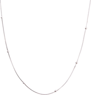 Spero London Italian Bead Chain Sterling Silver Satellite Necklace