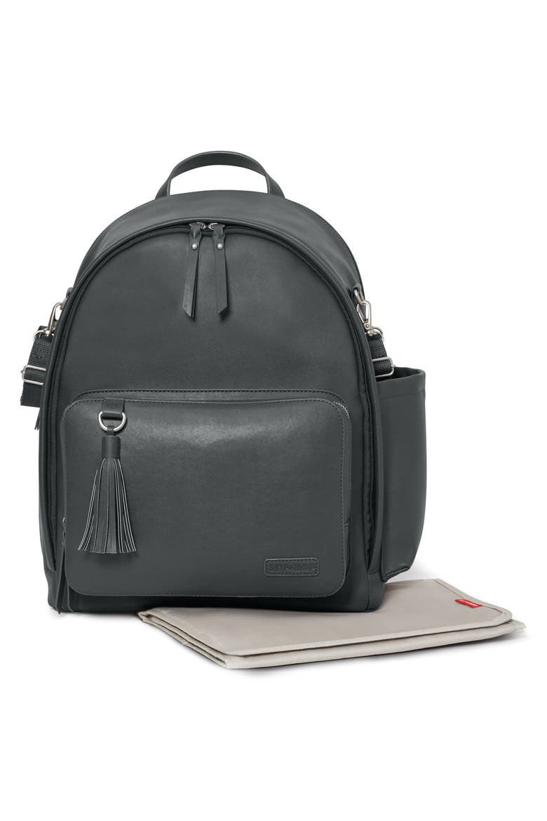 Greenwich Simply Chic Diaper Backpack, Alternate, color, SMOKE