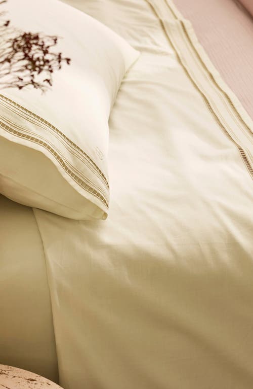 Boll & Branch Signature Ladder Stitch Set Of 2 Organic Cotton Pillowcases In Cream/sand