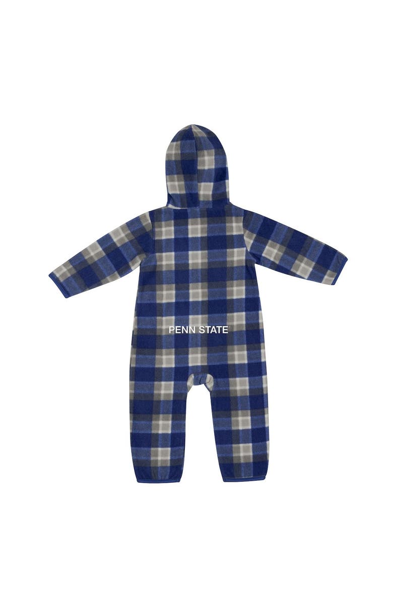 COLOSSEUM Infant Colosseum Navy/Gray Penn State Nittany Lions Farays Plaid Full-Zip Hoodie Jumper, Alternate, color, 