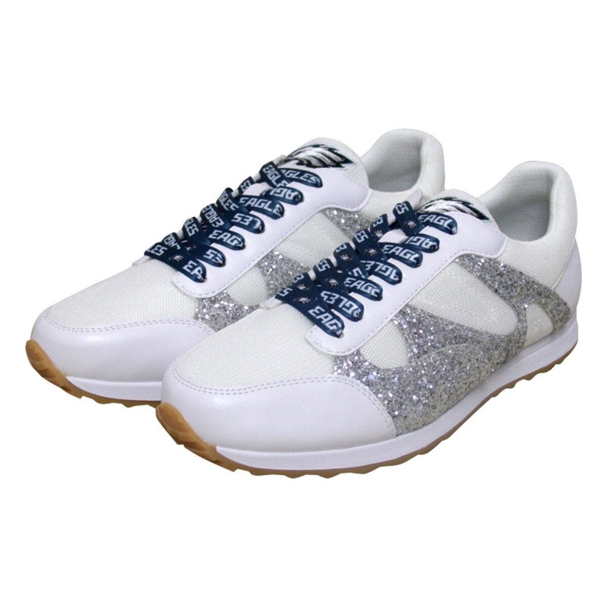 CUCE Women's Cuce  Silver Philadelphia Eagles Glitter Sneakers, Main, color, 