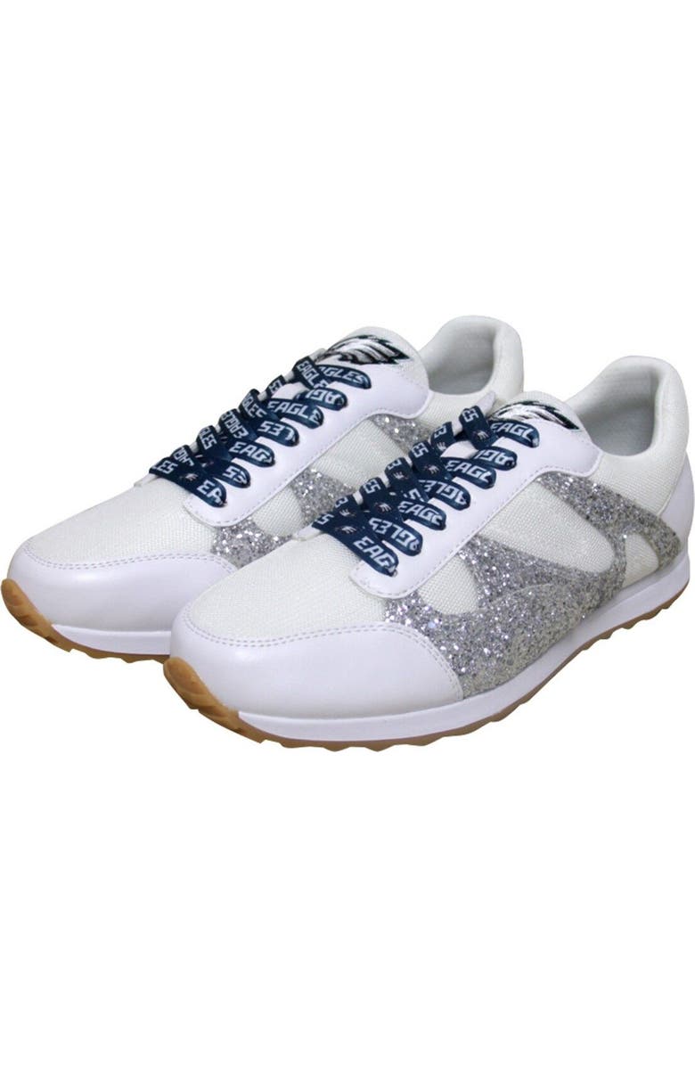 CUCE Women's Cuce Silver Philadelphia Eagles Glitter Sneakers, Main, color,