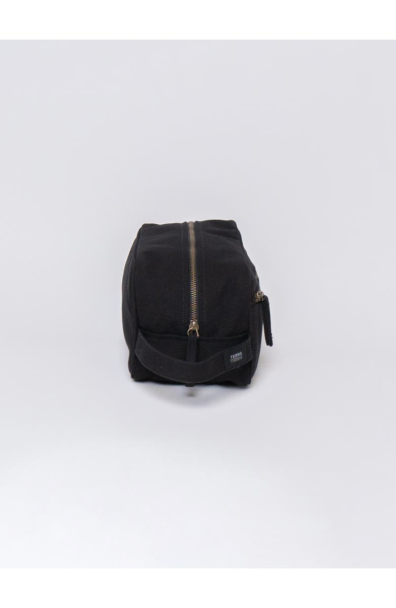 Terra Thread Organic Cotton Toiletry Bag, Alternate, color, Ivory Black
