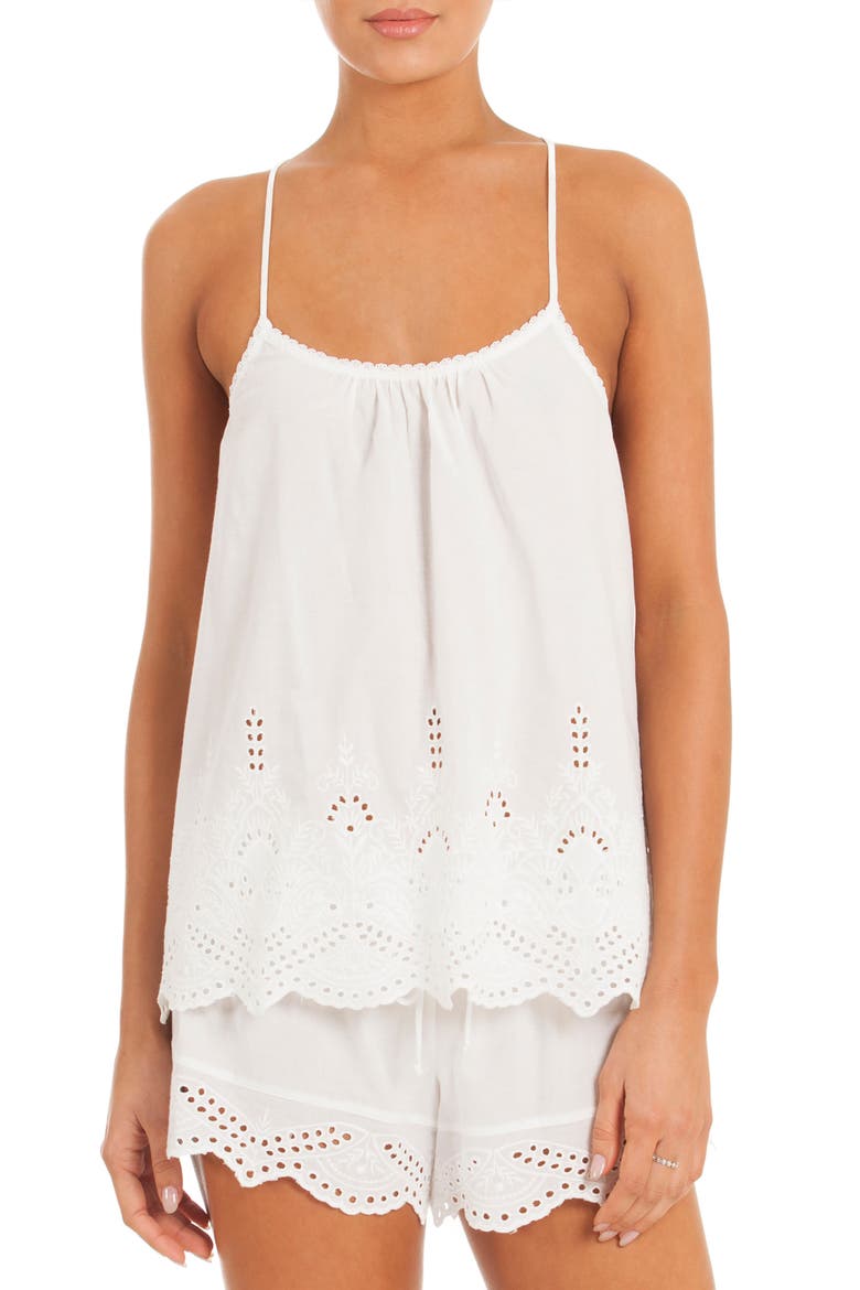 Eyelet Pajamas, Main, color, WHITE