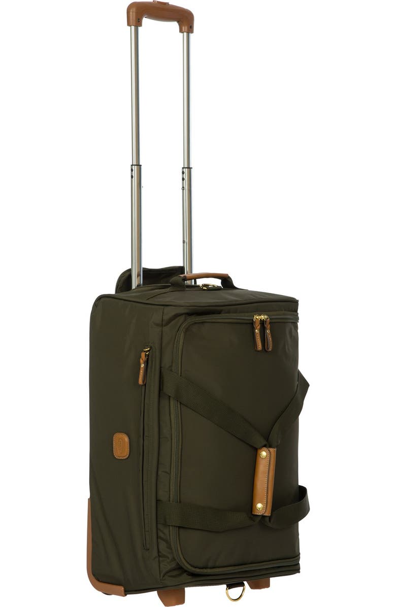 Bric's Luggage X-Bag 21-Inch Carry-On Rolling Duffel, Black, Alternate, color, Olive