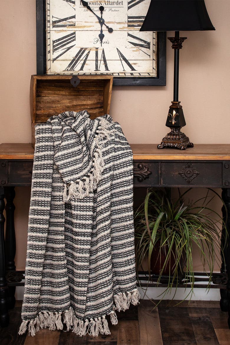 Ada Casual Beige 52" x 67" Woven Handloom Throw, Alternate, color, BEIGE