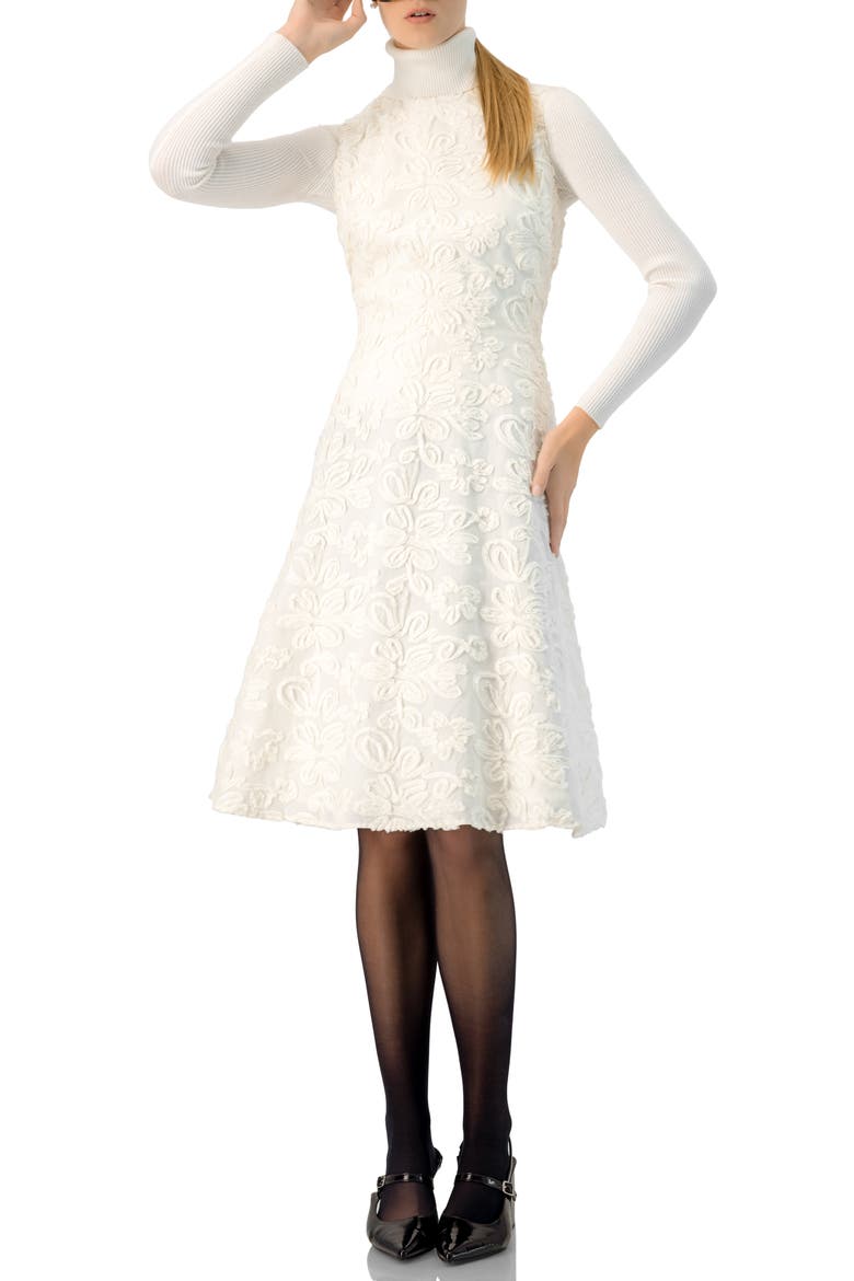 Sleeveless Midi Sheath Dress, Alternate, color, Ivory