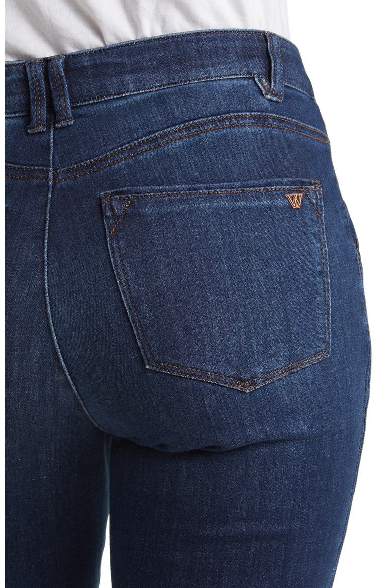 Button Trim Flare Jeans, Alternate, color, INDIGO