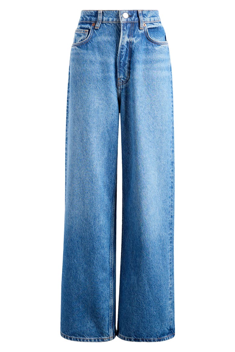 Wes High Waist Wide Leg Jeans, Alternate, color, PELICAN