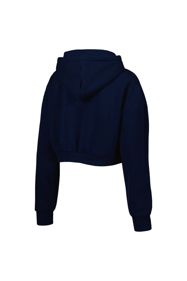 Women's The Wild Collective Navy Dallas Cowboys Cropped Pullover Hoodie, Alternate, color, Navy