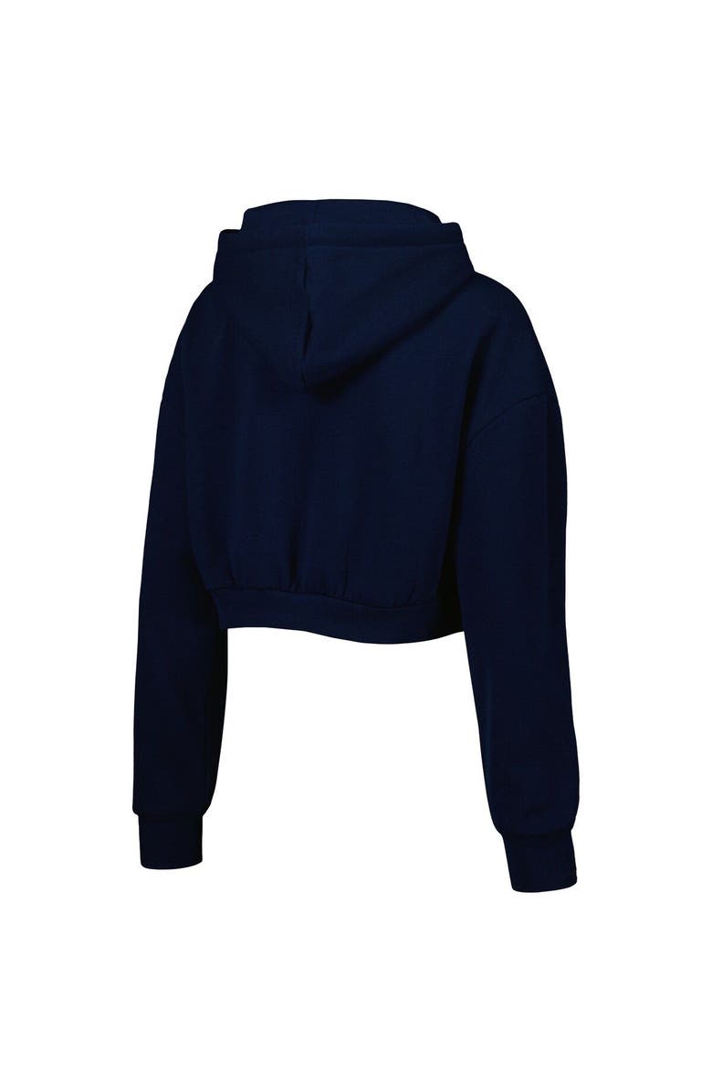 THE WILD COLLECTIVE Women's The Wild Collective Navy Dallas Cowboys Cropped Pullover Hoodie, Alternate, color,