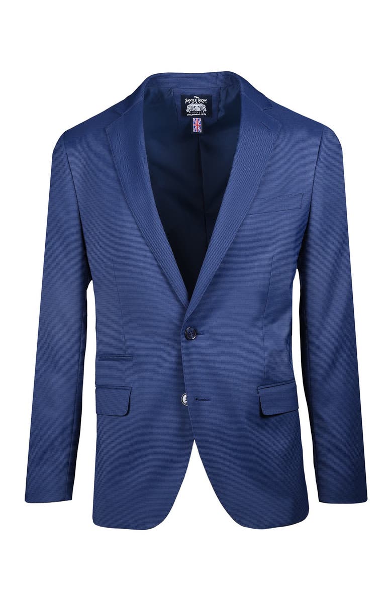 SAVILE ROW CO Blue Tonal Check Notch Lapel Slim Fit Suit, Alternate, color, 