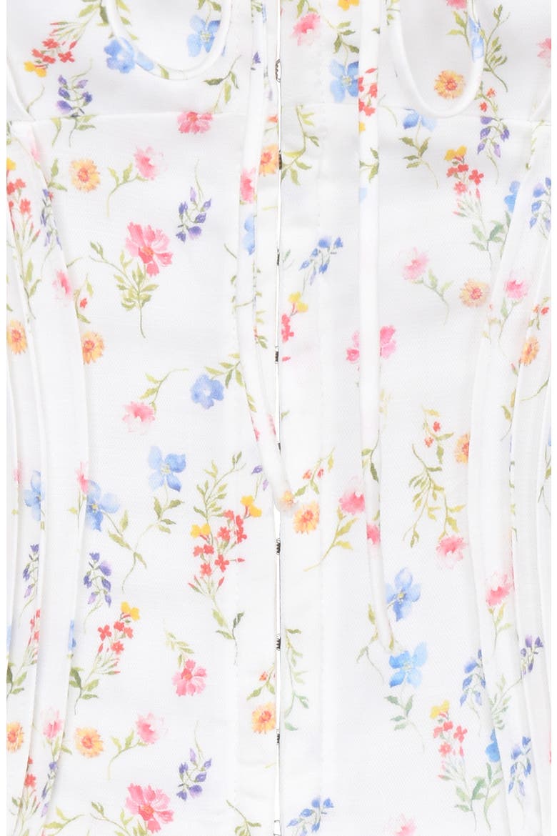 Chicca Square Neck Corset Top, Alternate, color, WHITE/ PINK BLUE FLORAL PRINT