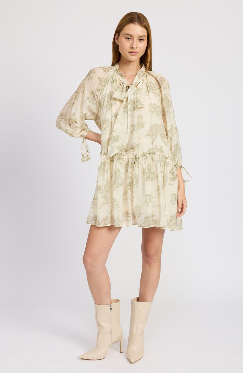 En Saison Leighton Toile Minidress, Alternate, color, 