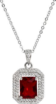 SAVVY CIE JEWELS Lab Created Gemstone Pendant Necklace