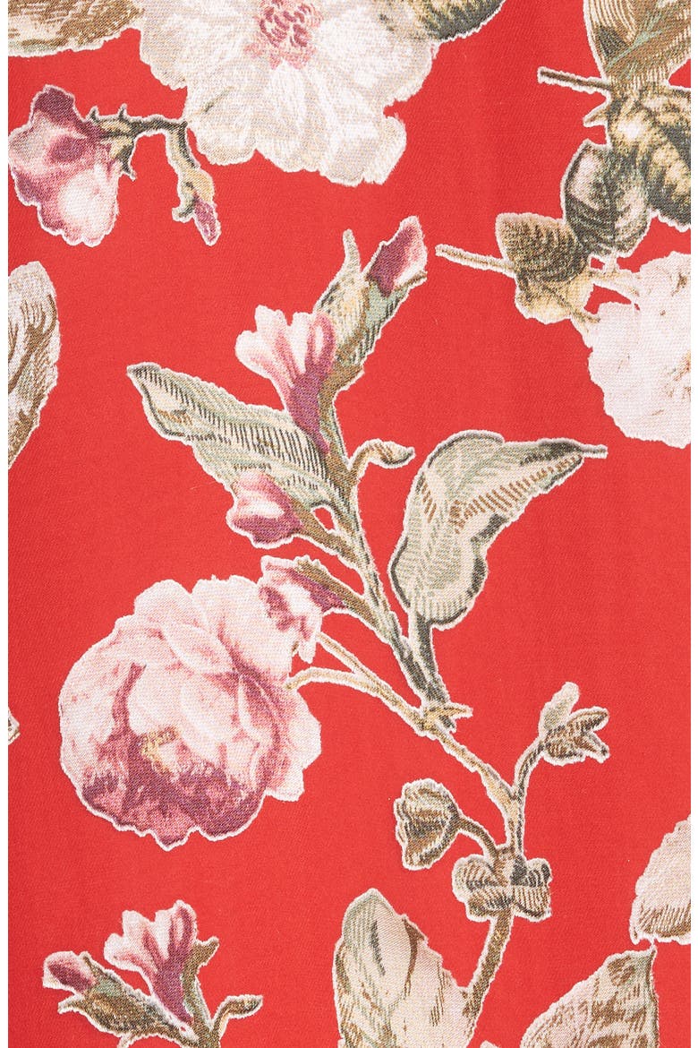Gwenda Floral Paneled Tunic Dress, Alternate, color, HAZY FLORAL-POPPY