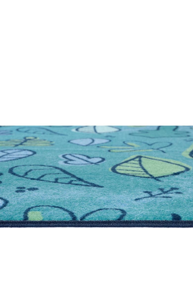 Kaplan Early Learning Company Falling Leaves Pattern Carpets, Alternate, color, Blue