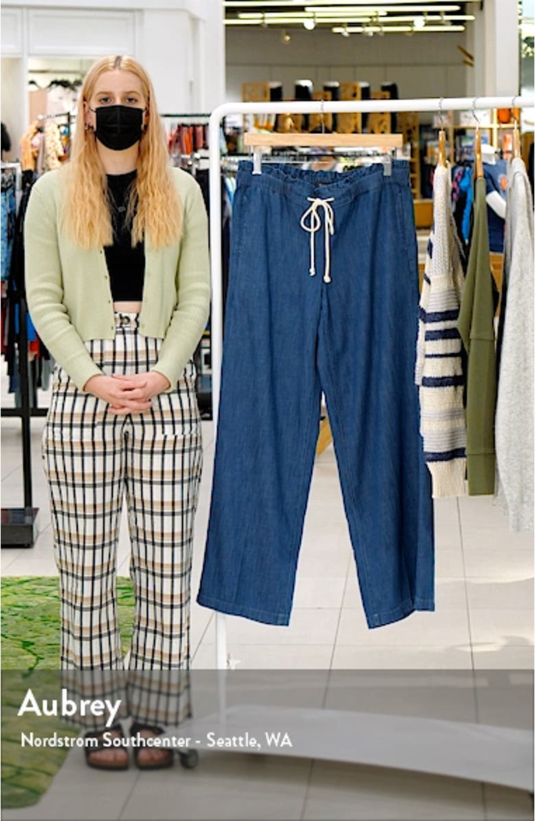 Paperbag High Waist Wide Leg Denim Pants, sales video thumbnail