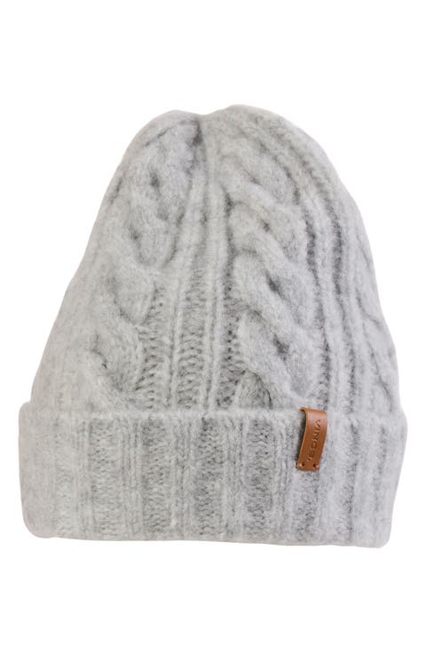 Airspun Cable Knit Wool Blend Cuffed Beanie