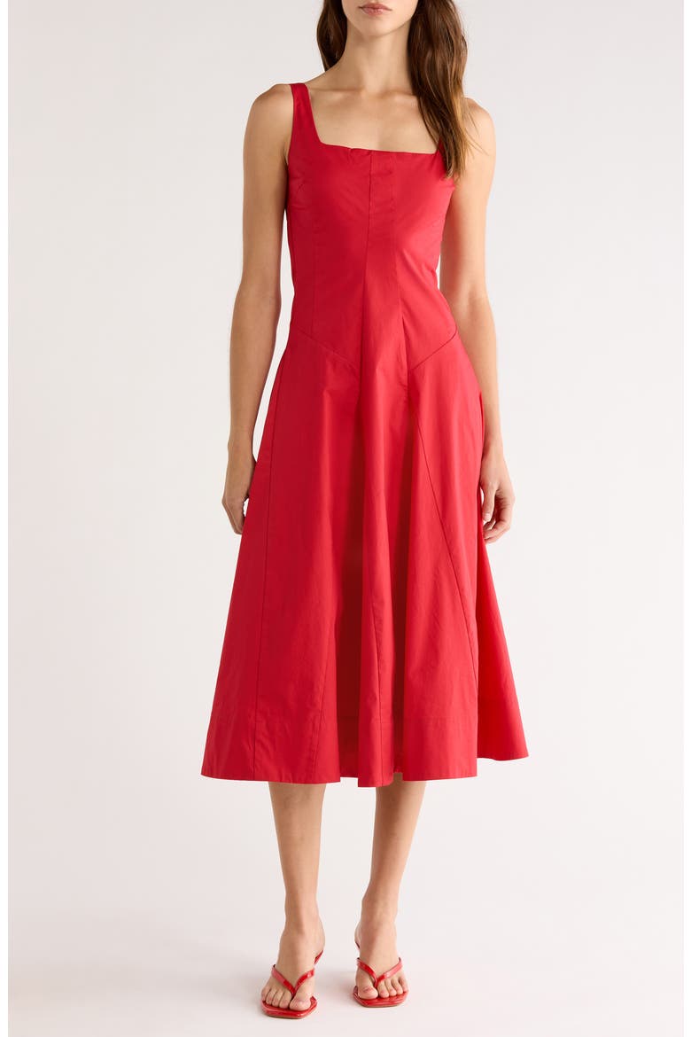 Willow A-Line Dress, Main, color, CHERRY