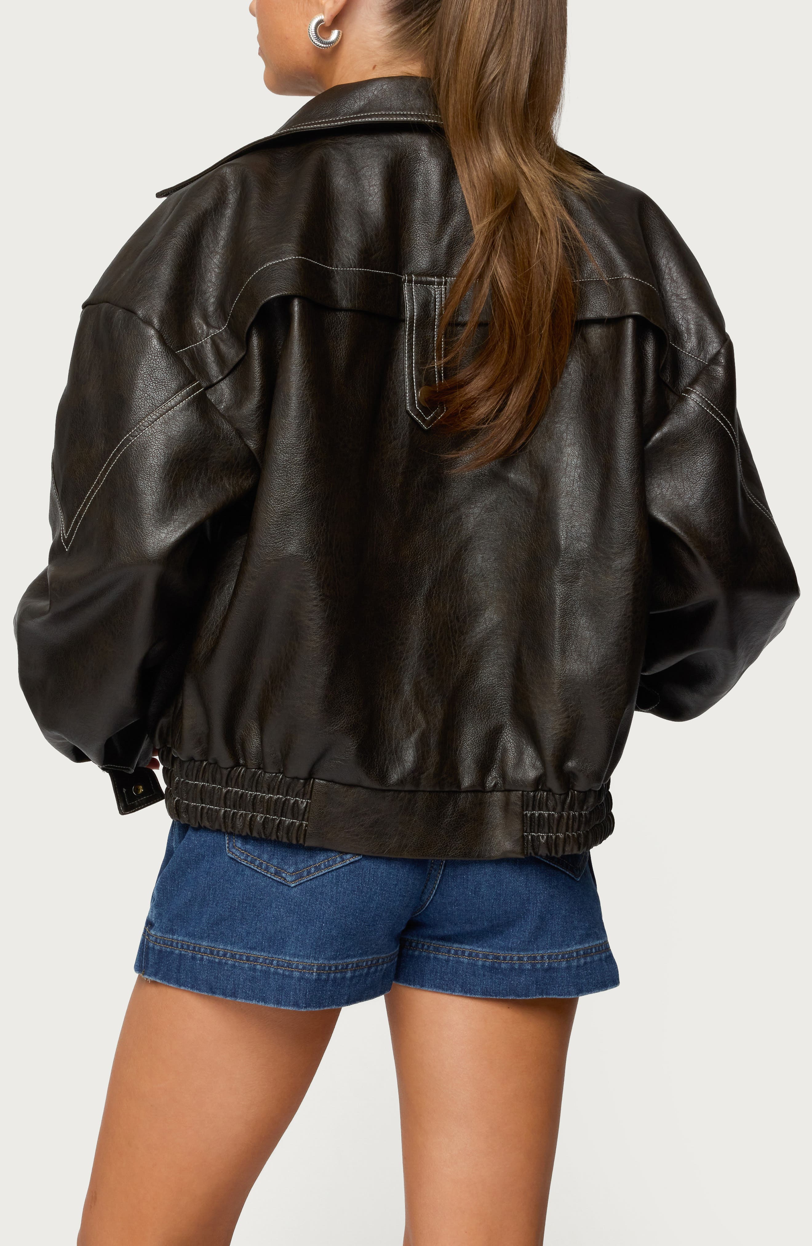 Jaxson Oversize Faux Leather Jacket - image 2