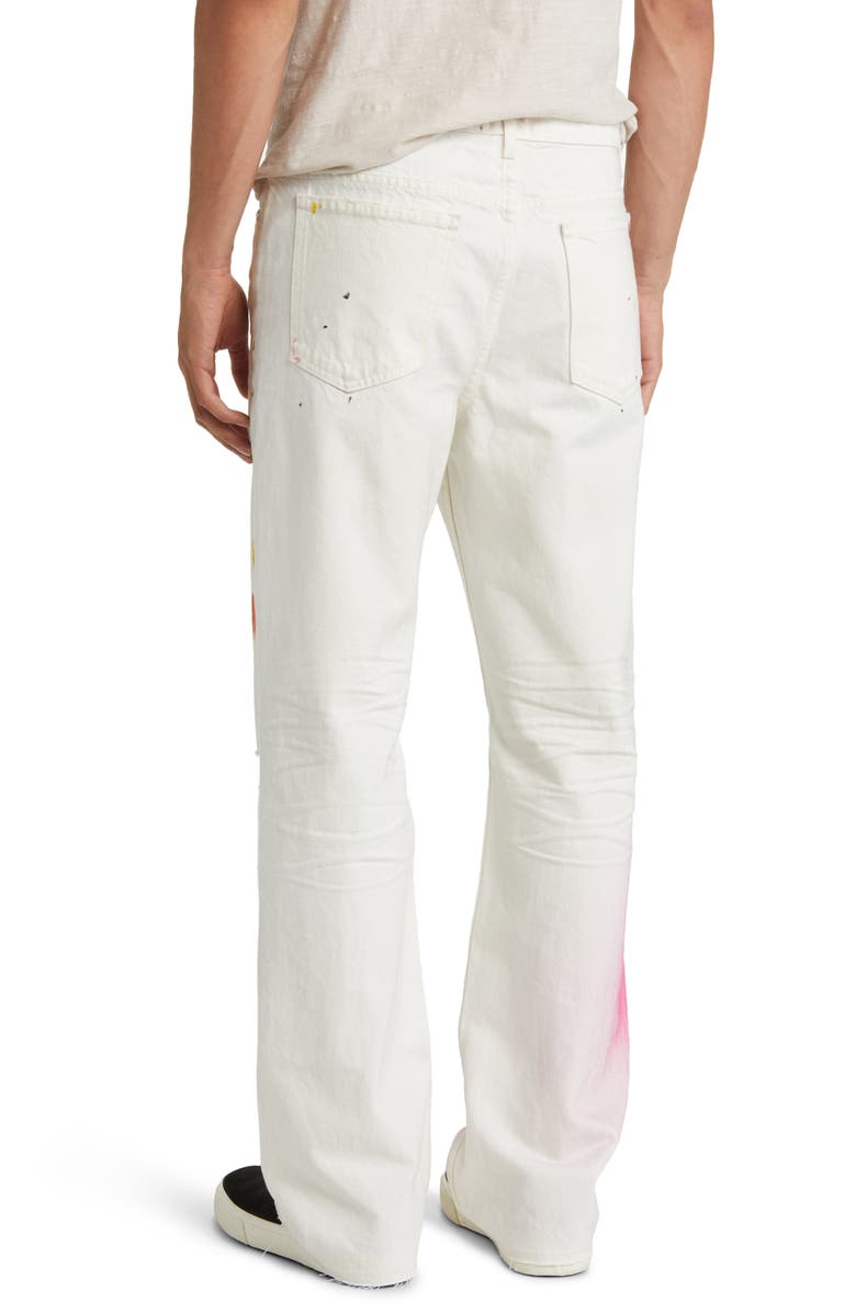 FRAME The Boxy Raw Hem Straight Leg Jeans, Alternate, color, Ecru Spray