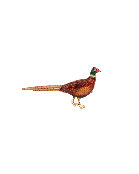 Pheasant Enamel Brooch
