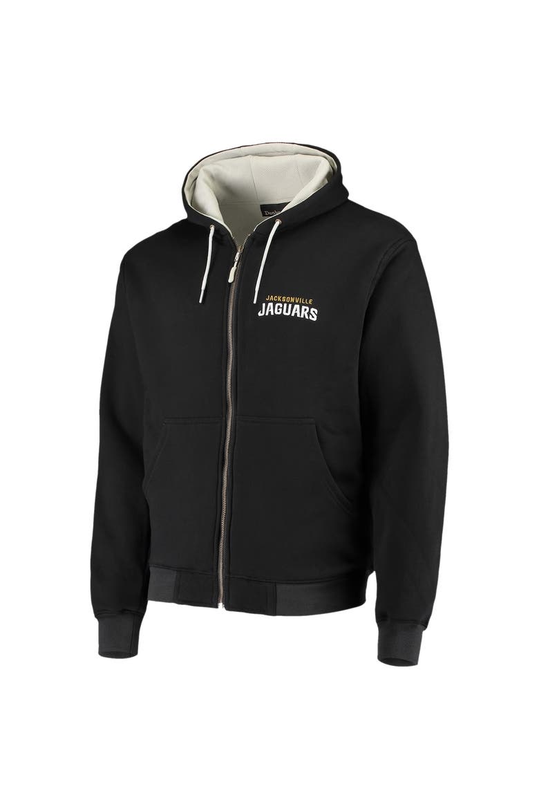 Men's Dunbrooke Black Jacksonville Jaguars Craftsman Thermal-Lined Full-Zip Hoodie, Alternate, color, Black
