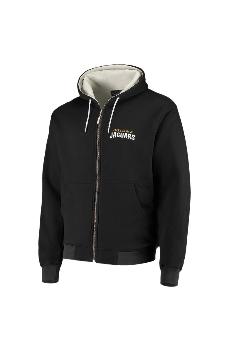 DUNBROOKE Men's Dunbrooke Black Jacksonville Jaguars Craftsman Thermal-Lined Full-Zip Hoodie, Alternate, color, Black