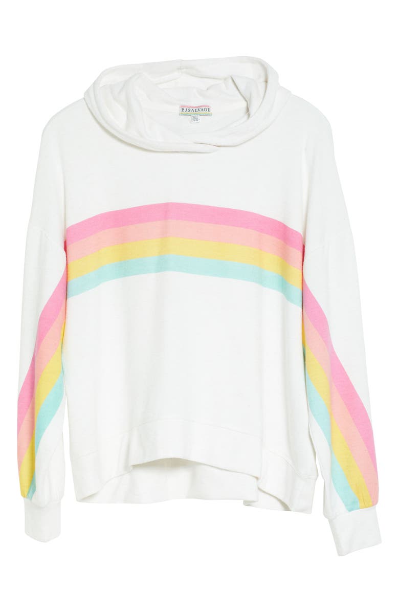 PJ Salvage Love Go Round Stripe Hoodie, Alternate, color, 