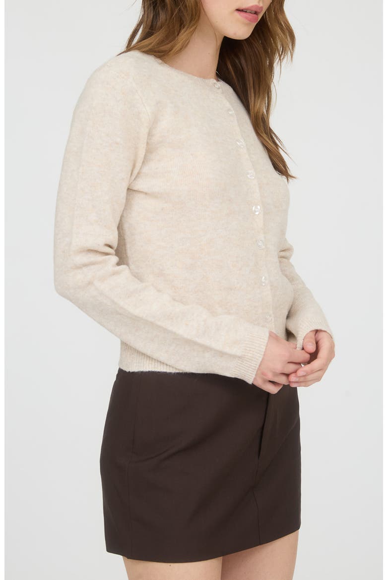 Button Down Cardigan, Alternate, color, CREAM