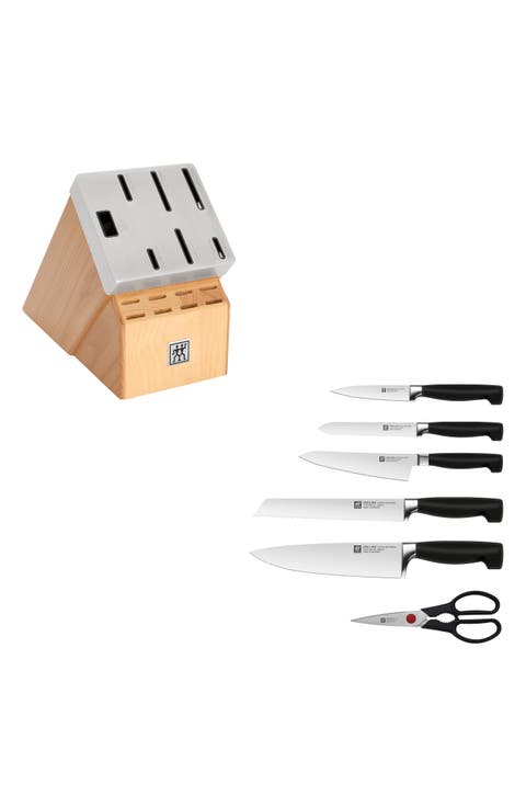 Four Star 7-Piece Self-Sharpening Knife Block Set