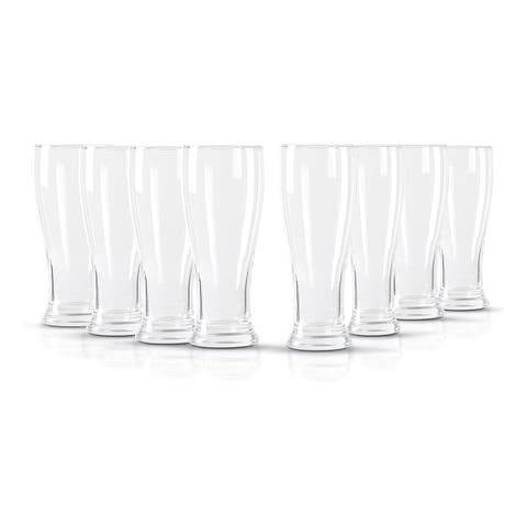 Callum 8 Piece 15.6 Ounce Tall Pub Glass Set in Clear