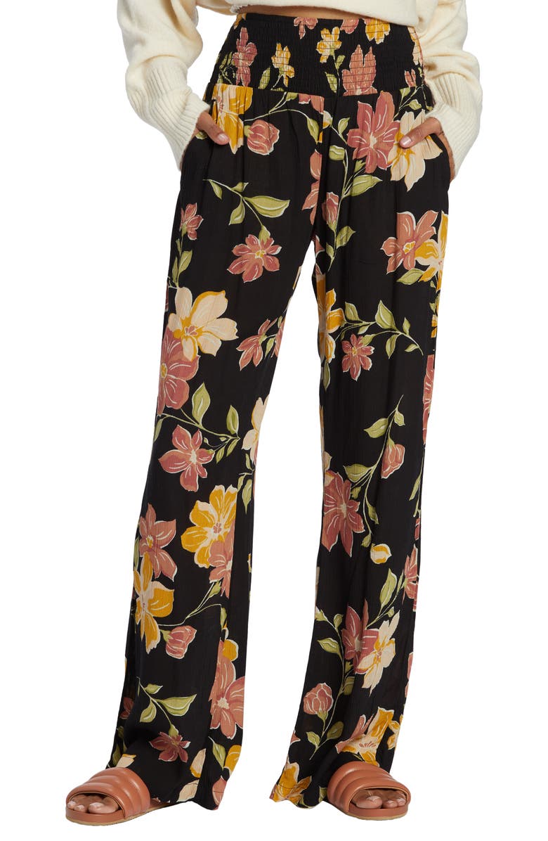 Billabong Smooth Sailing Floral Wide Leg Pants, Main, color, 
