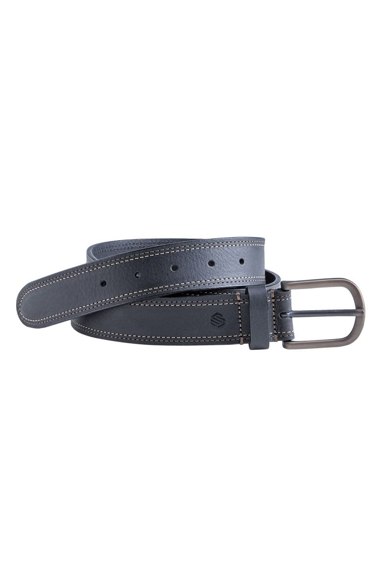 Johnston & Murphy Multitopstitch Leather Belt, Main, color, 