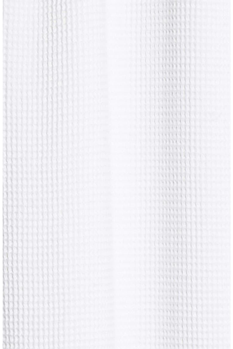 Organic Cotton Waffle Weave Shower Curtain, Alternate, color, ALPINE WHITE