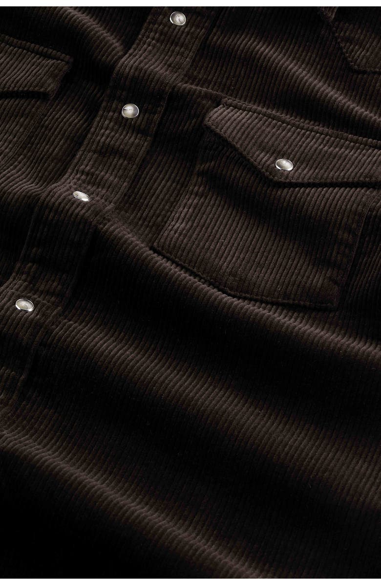 NN07 Ricky 50004 Organic Cotton Corduroy Snap-Up Western Overshirt, Alternate, color, Demitasse
