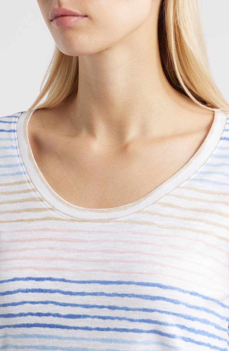 Tommy Bahama Ashby Isles Stripe Scoop Neck Cotton T-Shirt, Alternate, color, 