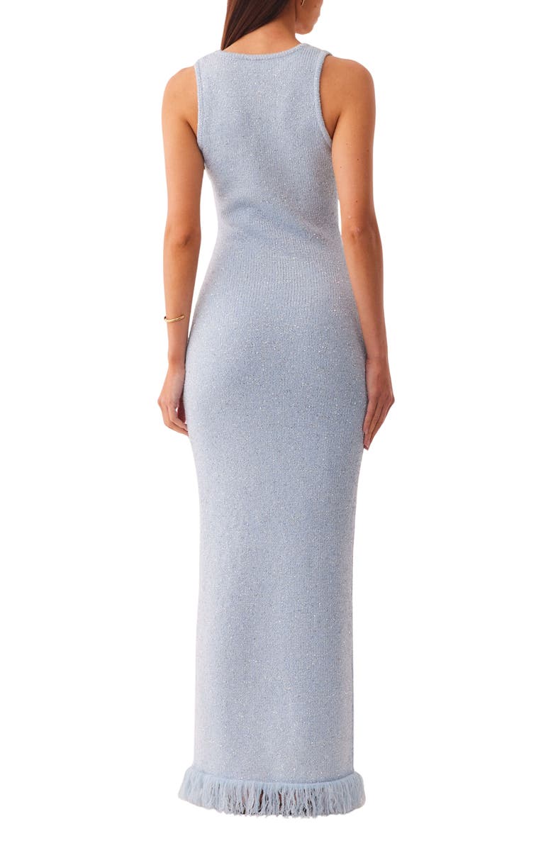 SNDYS Monroe Reversible Metallic Knit Maxi Sweater Dress, Alternate, color, Blue