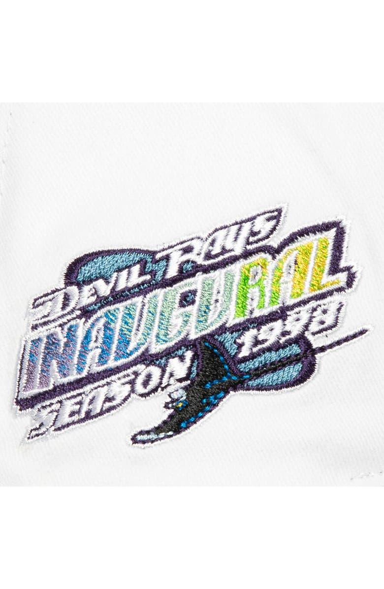 Mitchell & Ness Men's Mitchell & Ness White Tampa Bay Rays Cooperstown Collection Tail Sweep Pro Snapback Hat, Alternate, color, 