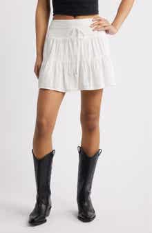 BP. Smocked Waist Tiered Miniskort