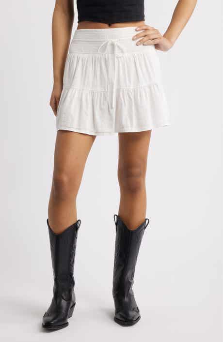 BP. Smocked Waist Tiered Miniskort