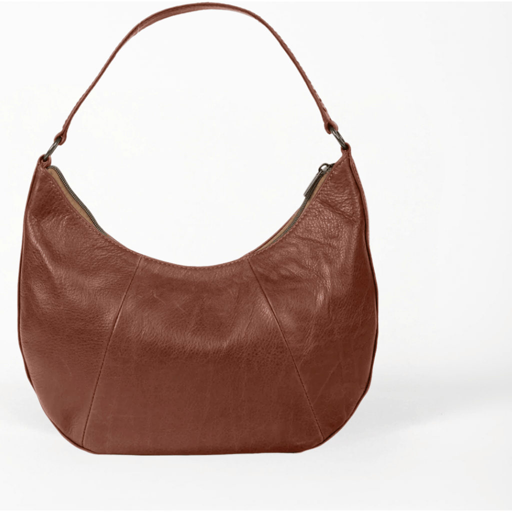 Deux Mains Saddle Shoulder Bag In Brown