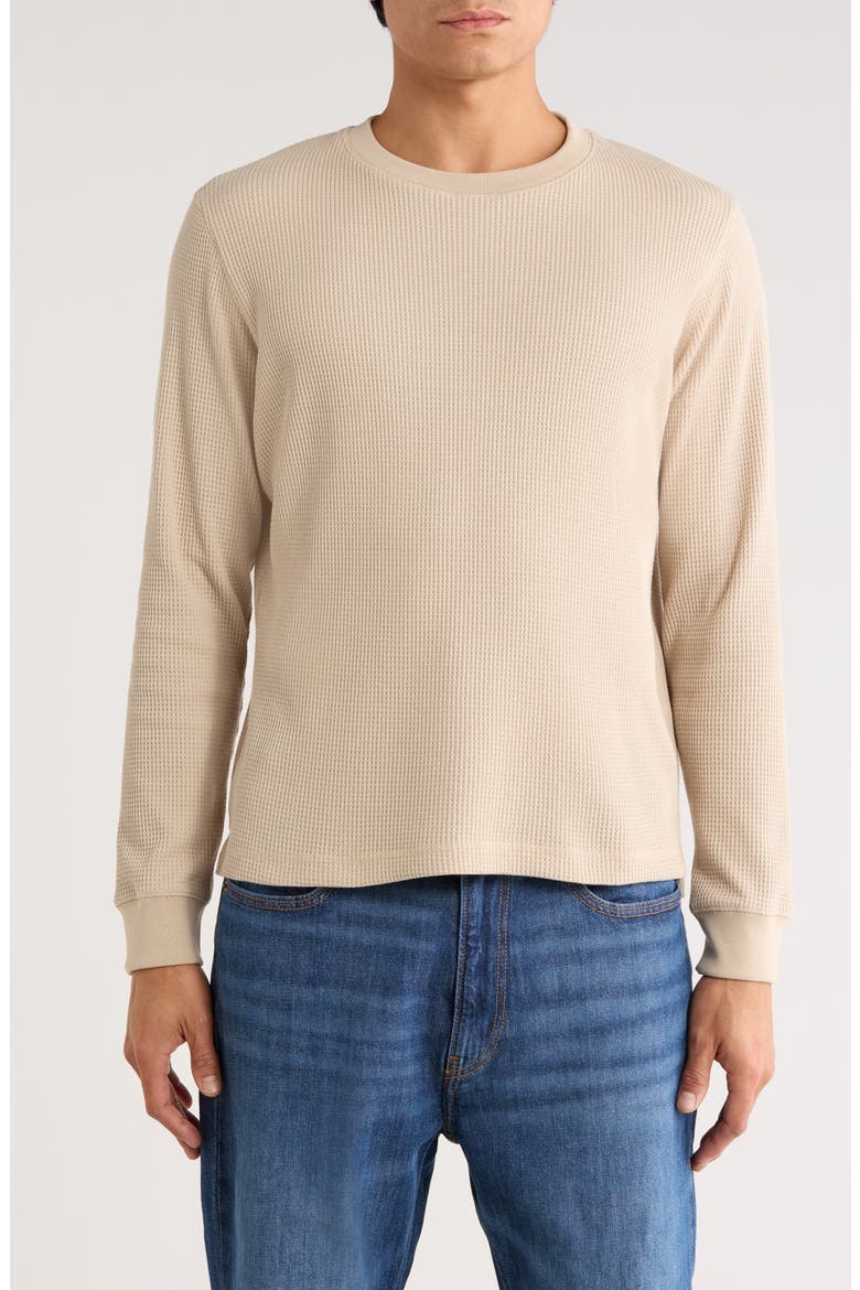 Waffle Stitch Crewneck T-Shirt, Main, color, NATURAL