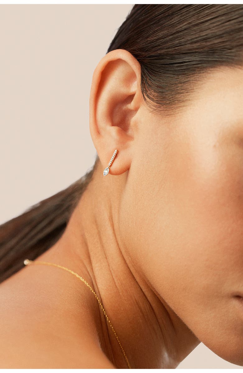 Monica Vinader 14K Gold Diamond Marquise Drop Earrings, Alternate, color, 14Kt Solid Gold / Diamond