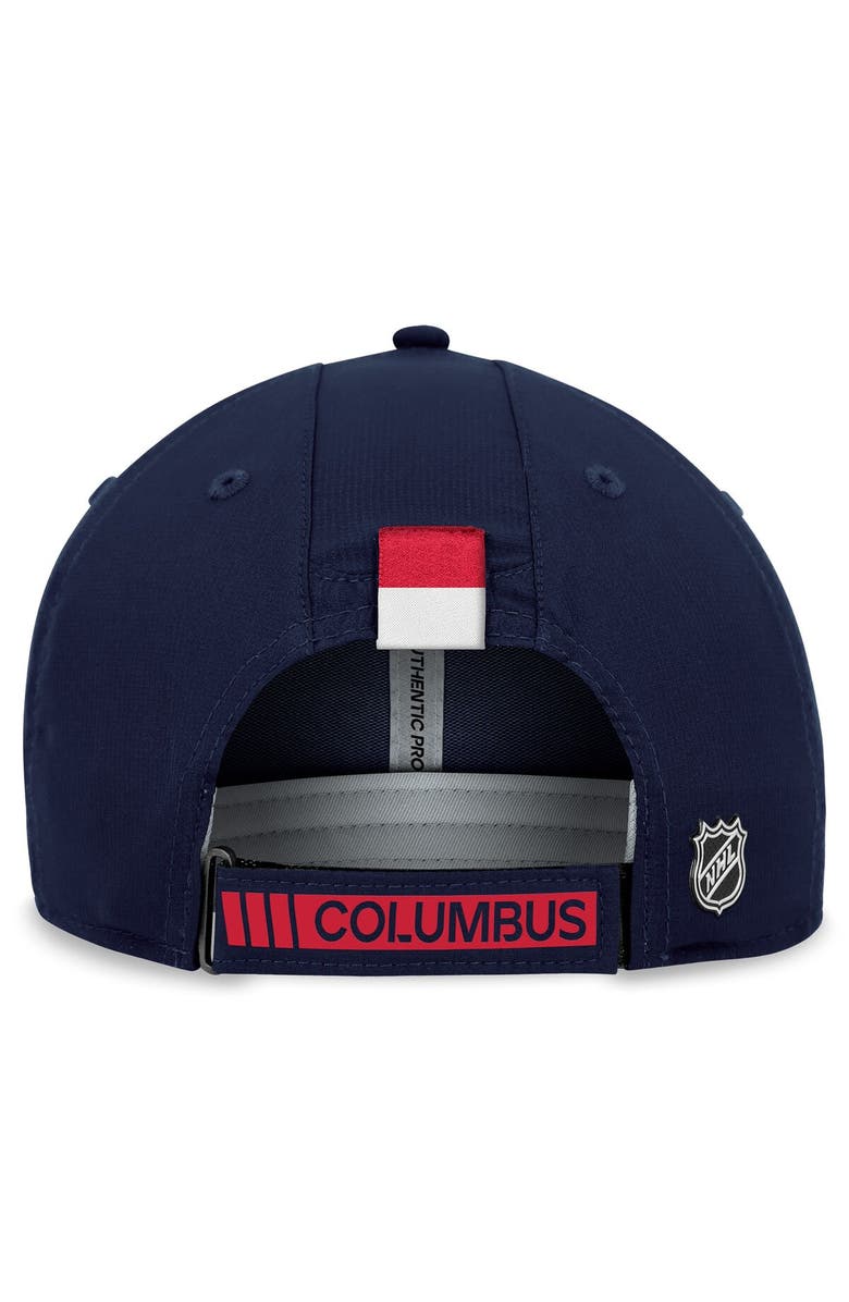 FANATICS Men's Fanatics Branded  Navy Columbus Blue Jackets Authentic Pro Rink Adjustable Hat, Alternate, color, 
