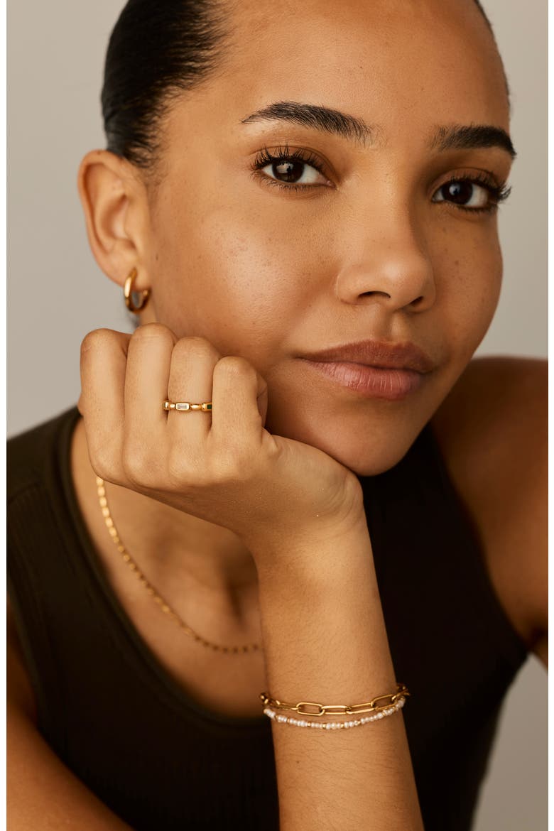 Molten Stone Stacking Ring, Alternate, color, GOLD