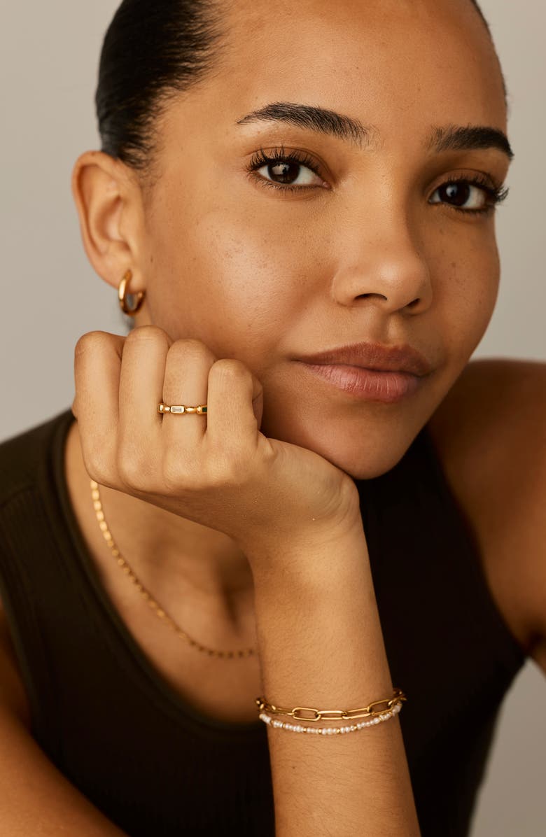 Missoma Molten Stone Stacking Ring, Alternate, color, Gold