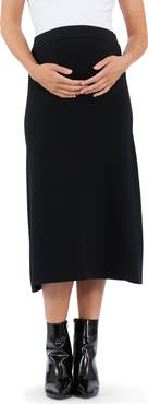 Ripe Maternity Knit Midi A-Line Maternity Skirt