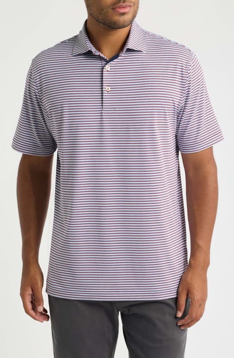 Brooks Stripe Summer Comfort Performance Jersey Polo